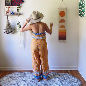 Grateful Dead Printed Yellow Jumpsuit