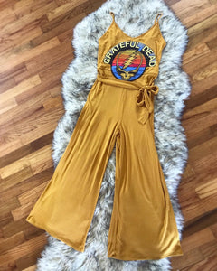 Grateful Dead Mustard Yellow Jumpsuit