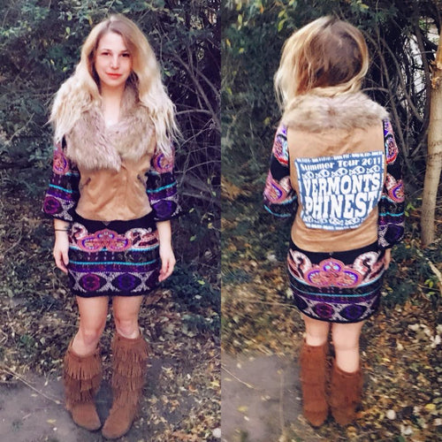 Faux Fur and Suede VINTAGE Phish Vest