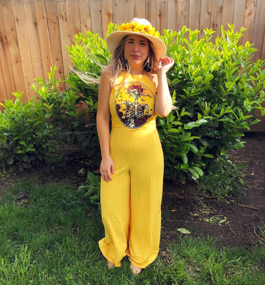 Bertha Grateful Dead Yellow Jumpsuit