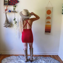 *discounted* Grateful Dead Open Back Strappy Red Bodycon Dress