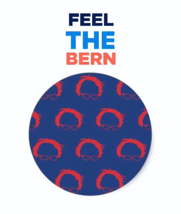 Fishman Bernie Sanders Round Stickers