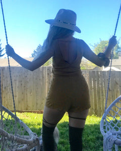 Grateful Dead Mustard Open Back Romper MEDIUM