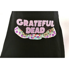 Grateful Dead Upcycled Applique Asymmetrical Hooted Tunic