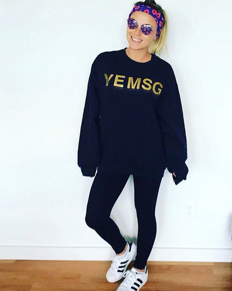 X SOLD X DISCOUNTED YEMSG Gold Glitter Sweatshirt