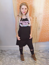 Grateful Dead Upcycled Applique Asymmetrical Hooted Tunic