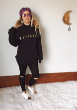 X SOLD X LIZARDS Gold Glitter Sweatshirt MEDIUM