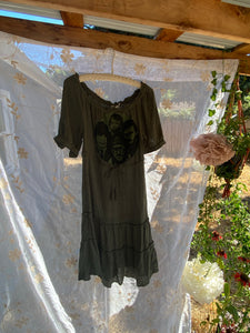 Phish Vintage Photo Appliqué Off Shoulder Dress