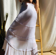 White Embroidered Gypsy Bohemian Midi Maxi Skirt