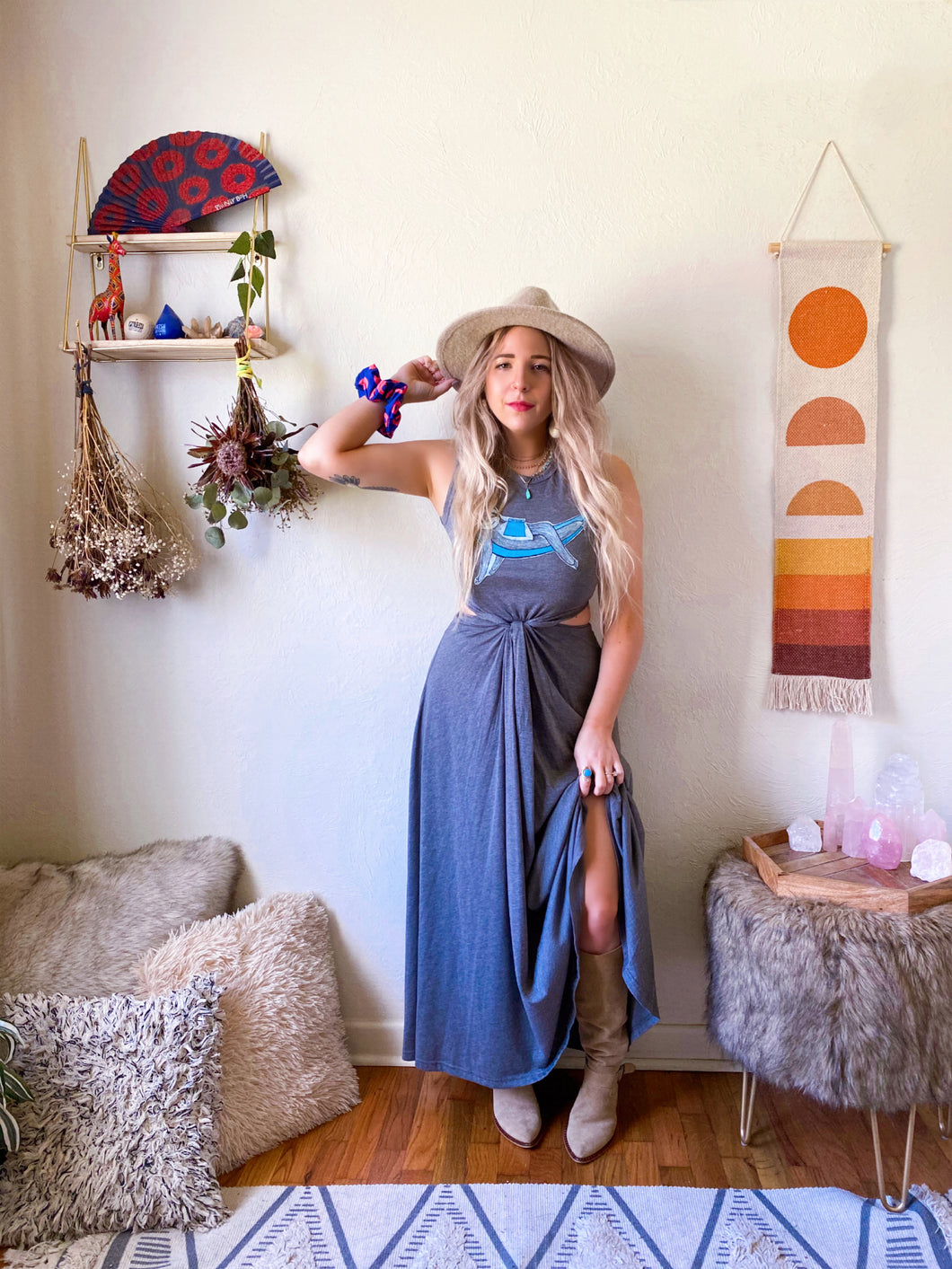 Phish The Sloth Icculus Side Cut Out Midi / Maxi Dress