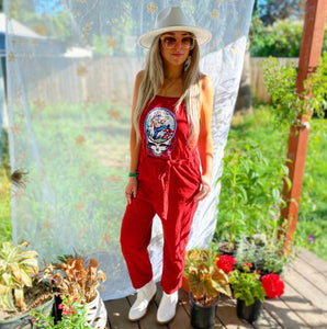 Grateful Dead Jerry Garcia Marching Bears Roses SYF Jumpsuit