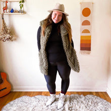 Stevie Nicks Grey / Olive Fuzzy Soft Vest