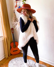 Stevie Nicks Cream Fuzzy Soft Vest