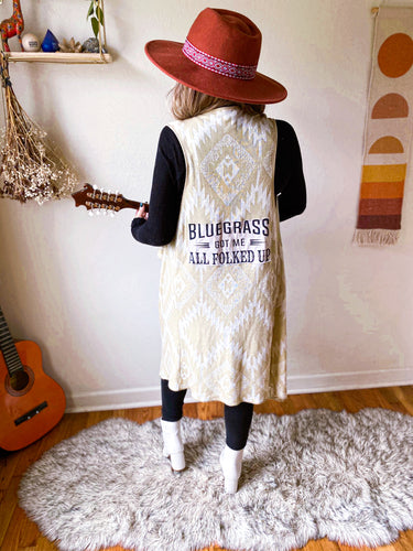 Bluegrass Got Me All Folked Up One Size Lightweight Sweater Vest