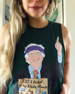 Bernie Cropped Green Tank
