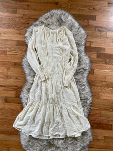 Cream / White Boho Midi Dress