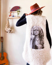 Stevie Nicks Cream Fuzzy Soft Vest