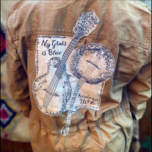 Bluegrass My Grass Is Blue Appliqué Drawstring Jacket