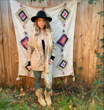 Bluegrass My Grass Is Blue Appliqué Drawstring Jacket