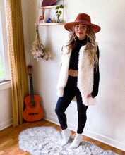 Stevie Nicks Cream Fuzzy Soft Vest