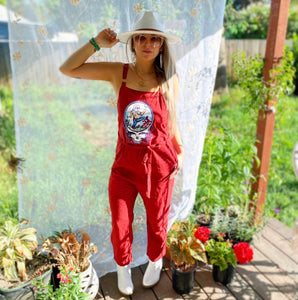 Grateful Dead Jerry Garcia Marching Bears Roses SYF Jumpsuit