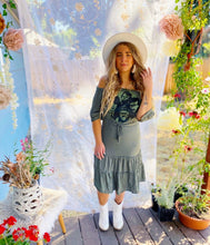 Phish Vintage Photo Appliqué Off Shoulder Dress