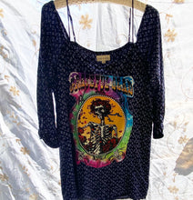 Grateful Dead Bertha Upcycled Cold Shoulder Lightweight Dress
