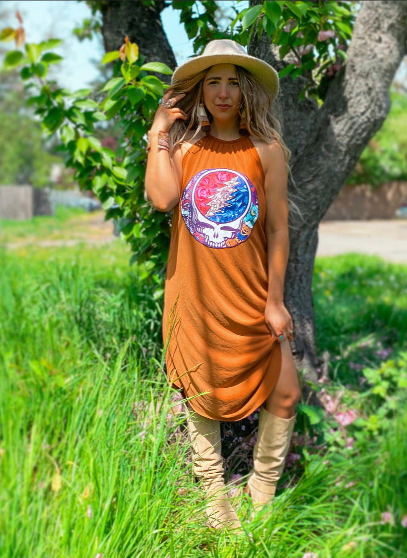 Grateful Dead Bertha / Bears SYF Rust Midi Dress