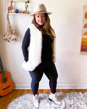 Stevie Nicks Cream Fuzzy Soft Vest