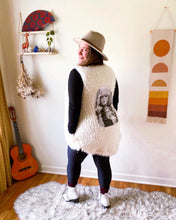 Stevie Nicks Cream Fuzzy Soft Vest