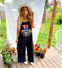 Grateful Dead Uncle Sam Rainbow Black Wide Leg Jumpsuit - l/xl