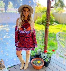 Grateful Dead Red Rocks Cold Shoulder Dress