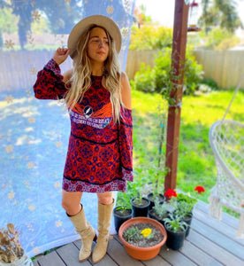 Grateful Dead Red Rocks Cold Shoulder Dress