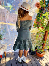 Phish Vintage Photo Appliqué Off Shoulder Dress