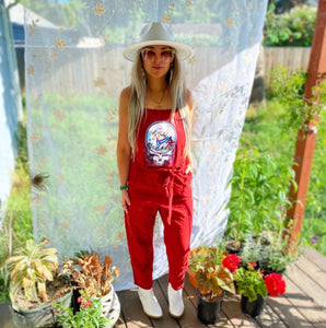 Grateful Dead Jerry Garcia Marching Bears Roses SYF Jumpsuit