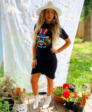 Grateful Dead Uncle Sam Rainbow Black Mock Neck Dress - Medium