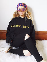 X SOLD X Lawn Boy Gold Glitter Sweatshirt LARGE