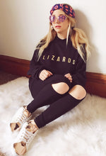 X SOLD X LIZARDS Gold Glitter Sweatshirt MEDIUM